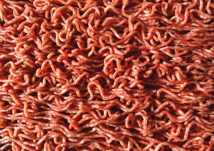 Fresh coarse-ground beef